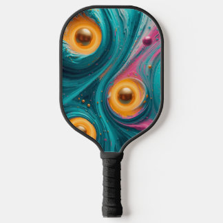 Pickleball Energy Swirl – Abstract Motion Poster Paddle