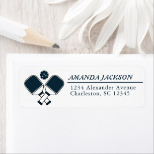 Pickleball Enthusiast Paddles Return Address Label