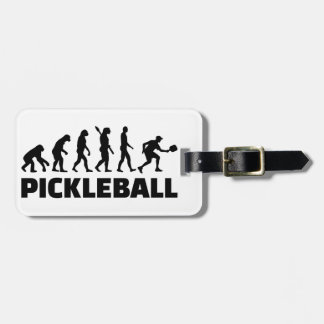 Pickleball evolution luggage tag