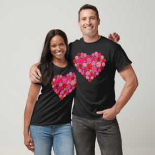Pickleball Filled Heart Pink and Red Love T-Shirt