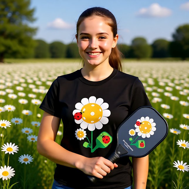 Pickleball flower with pickleball ladybirds T-Shirt (Pickleball flower with pickleball ladybirds T-Shirt)