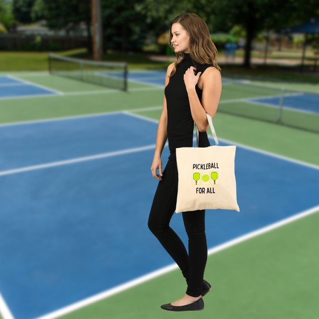 Pickleball For All Paddels and Ball Tote Bag (Creator Uploaded)