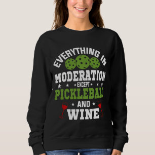 Pickleball For Men Women Cool Pickleball Wine Sweatshirt
