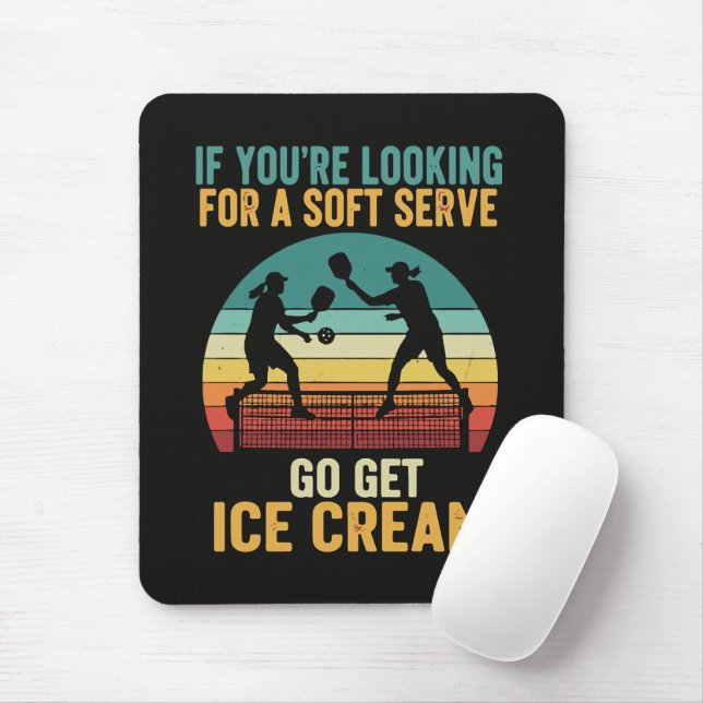 Pickleball for Men Women Mouse Pad (With Mouse)