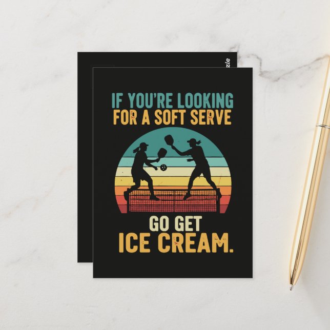 Pickleball for Men Women Postcard (Front/Back In Situ)