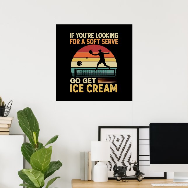 Pickleball for Men Women Poster (Home Office)