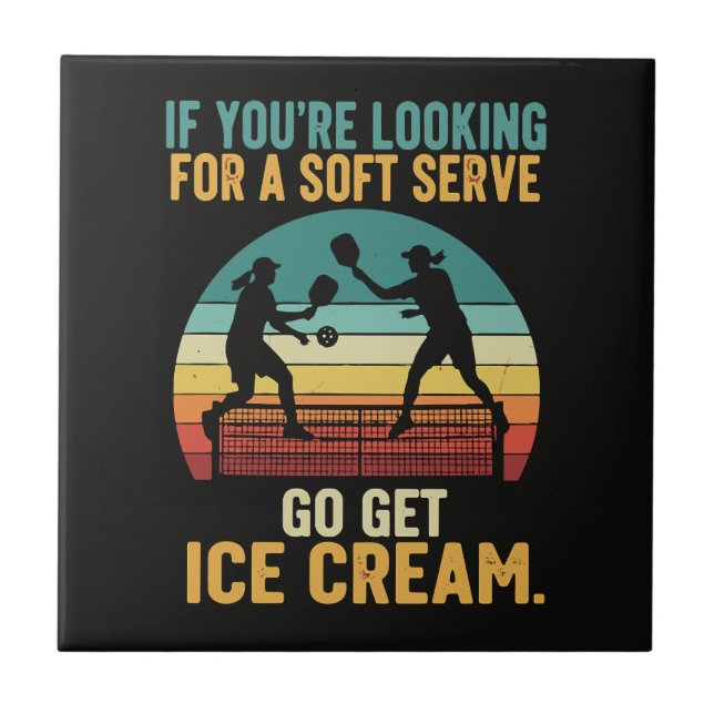 Pickleball for Men Women Tile (Front)