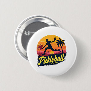 Pickleball Forever Sunset 6 Cm Round Badge