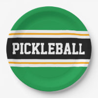 PICKLEBALL Fun Athletic Bold Green Black Stripes