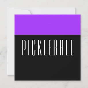 PICKLEBALL Fun Bold Black Purple Colour Block Holiday Card