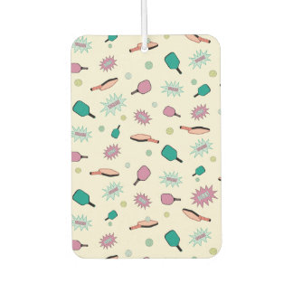 Pickleball! Fun Colourful Pattern Car Air Freshener