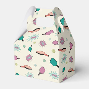 Pickleball! Fun Colourful Pattern Favour Box