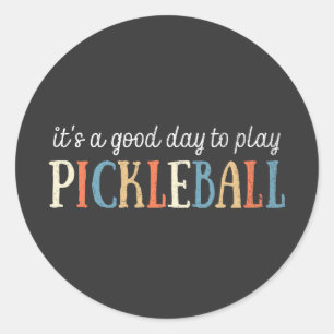 Pickleball Funny Classic Round Sticker