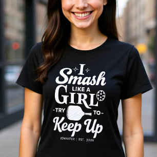 Pickleball Funny Gift for Her Cute Personalised T-Shirt