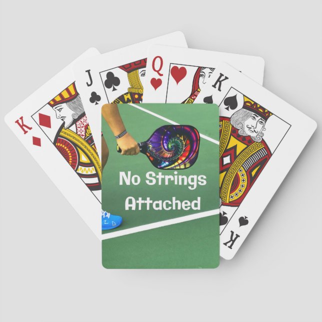 Pickleball Funny No Strings Attached Playing Cards (Back)