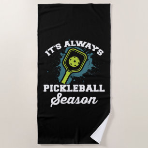 Pickleball Funny Pickleball Gifts Beach Towel
