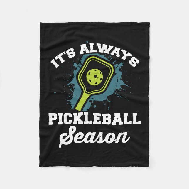 Pickleball Funny Pickleball Gifts Fleece Blanket (Front)