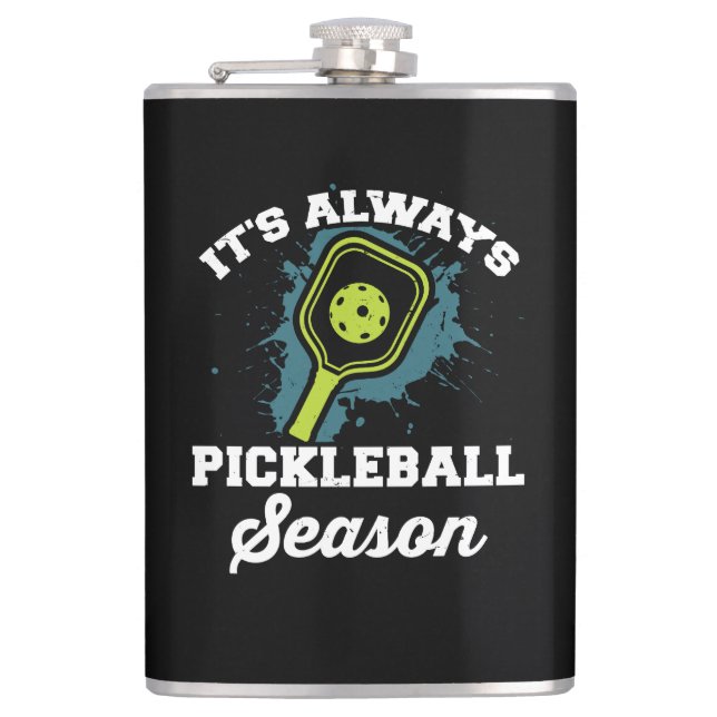 Pickleball Funny Pickleball Gifts Hip Flask (Front)