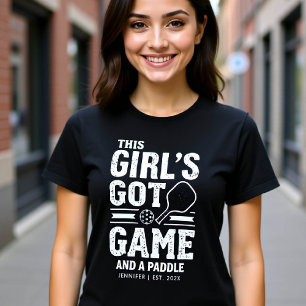 Pickleball Funny Saying Girl Gift Personalised T-Shirt