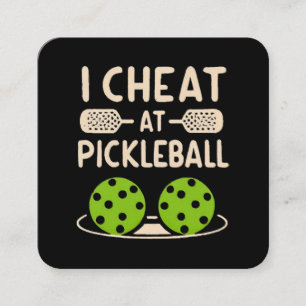 Pickleball Funny Square Business Card