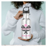 Pickleball Gal Paddles Monogram Custom First Name 532 Ml Water Bottle<br><div class="desc">Pickleball Gal certainly deserves a water bottle hat tells the story -- she loves playing and "the good life" makes that statement for her. Her initials / monogram on the paddles and her name on the bottom. Fun and unique. For yourself or makes a wonderful gift. Any design questions, just...</div>