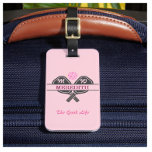 Pickleball Gal Paddles Monogram Custom Name   Luggage Tag<br><div class="desc">Pickleball Gal certainly deserves a luggage / bag tag that tells the story -- she loves playing and "the good life" makes that statement for her. Her initials / monogram on the paddles and her name on the bottom. Fun and unique. For yourself or makes a wonderful gift. Any design...</div>