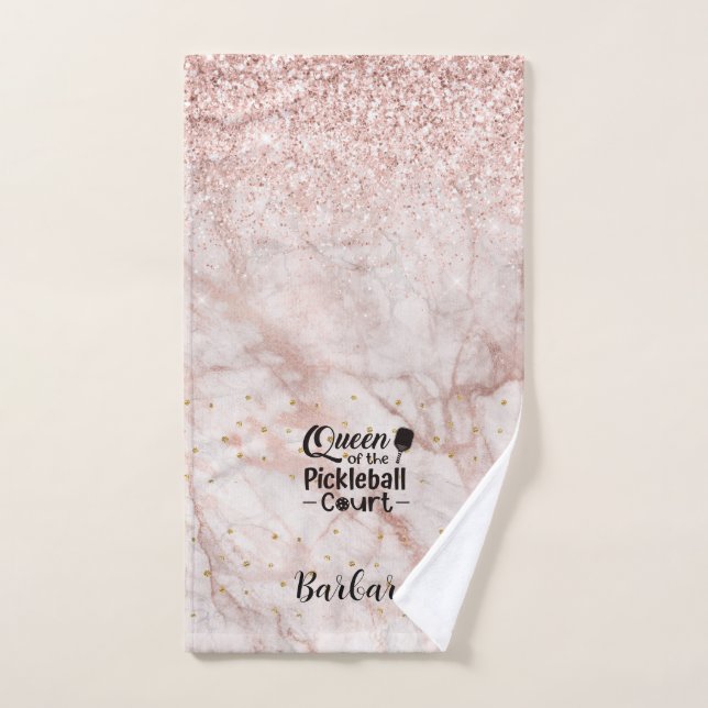 PIckleball Gal Queen of the Court Hand Towel (Hand Towel)
