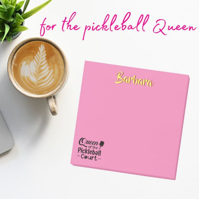PIckleball Gal Queen of the Court Post-it Notes (Creator Uploaded)