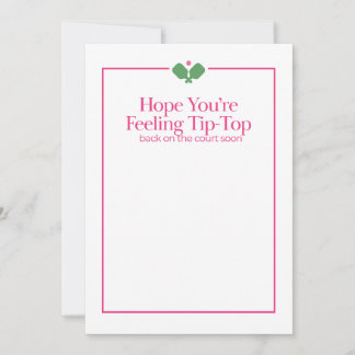 Pickleball Get Well Card | Tip-Top