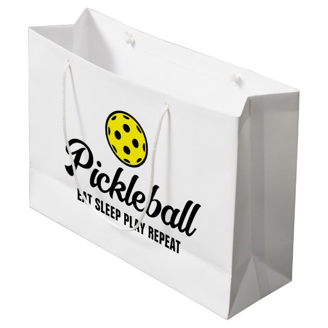 Pickleball gift bags - Eat Sleep Play Repeat (Front Angled)