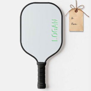 Pickleball Gift Personalised Electric Green Name Paddle