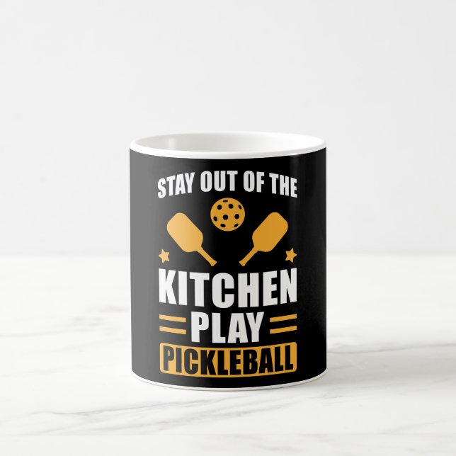 Pickleball Gift Stay out of the Kitchen Coffee Mug (Center)