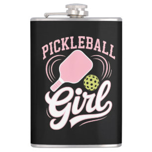 Pickleball Girl Player Hip Flask