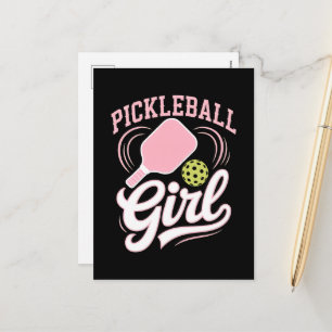 Pickleball Girl Player Holiday Postcard