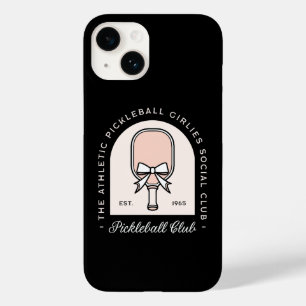 Pickleball girls club fancy black pink aesthetic Case-Mate iPhone 14 case