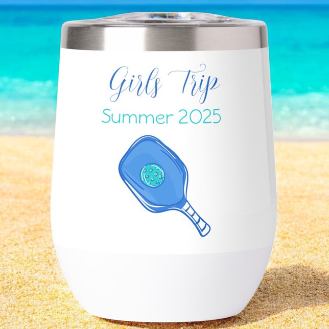 Pickleball Girls Trip Wine Tumbler Custom (Creator Uploaded)