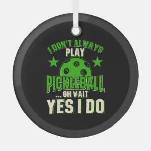 Pickleball Glass Tree Decoration