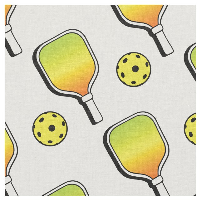 Pickleball - gradient, custom background fabric (Close Up)