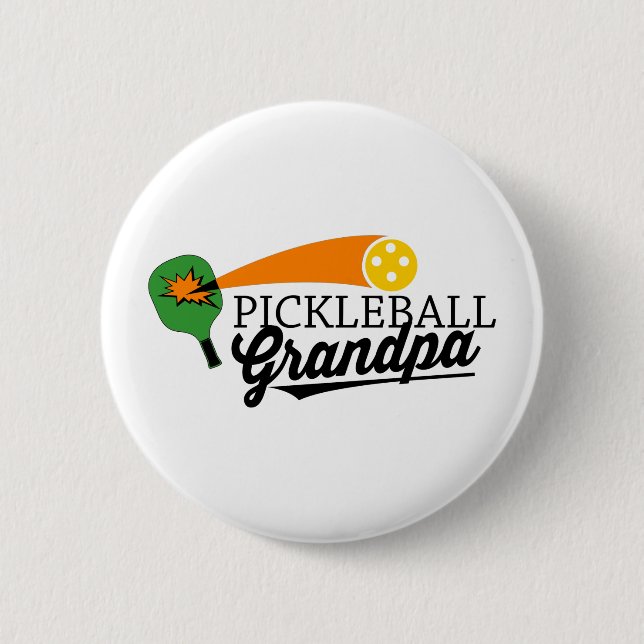 Pickleball Grandpa 6 Cm Round Badge (Front)