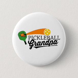 Pickleball Grandpa 6 Cm Round Badge