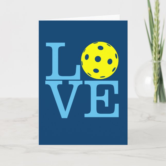 Pickleball Greeting Card - LOVE Pickleball (Front)