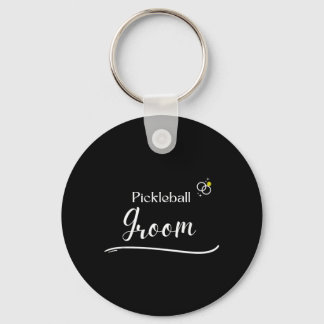 Pickleball Groom - Couple Dating Wedding - Key Ring