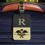 Pickleball Guy Custom Monogram Initial Name     Luggage Tag<br><div class="desc">Pickleball Guy Custom Monogram Initial Name -- tastefully done -- --This is a great gift -- fun / attractive / unique -- includes faux black leather. Personalise it with his initial and first name.   If you have any design questions or a special request,  please send an email to: charmdesignstudio@rcn.com</div>