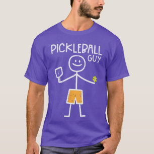 Pickleball Guy Stickman Pickle Ball Men Boys Youth T-Shirt