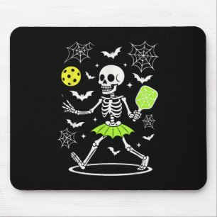 Pickleball Halloween Costume, Spooky Season Skelet Mouse Pad