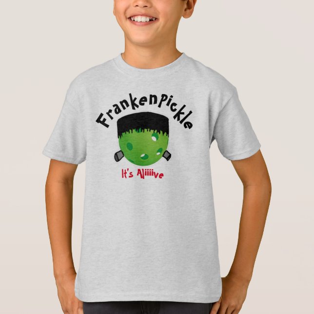 Pickleball Halloween - FrankenPickle - It's Alive T-Shirt (Front)