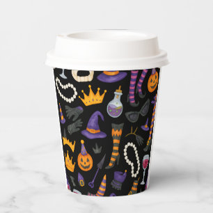 Pickleball halloween party for cat lovers paper cups
