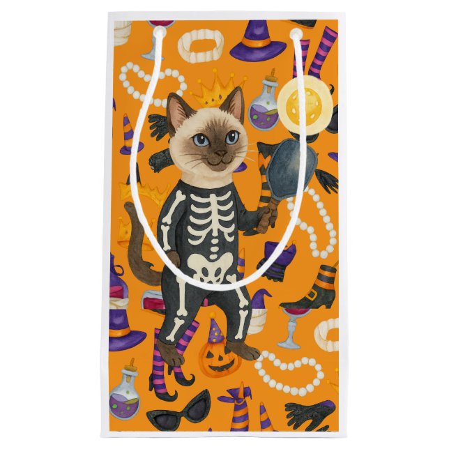 Pickleball halloween party for cat lovers  small gift bag (Front)