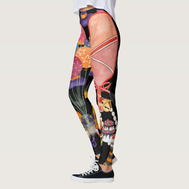 Pickleball Halloween Party  Leggings (Left)