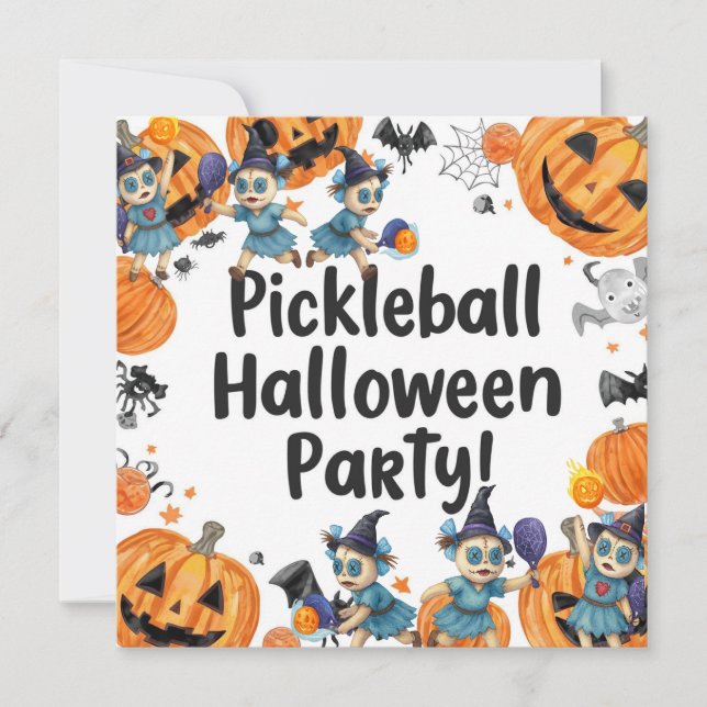  Pickleball Halloween Party  Save The Date (Front)